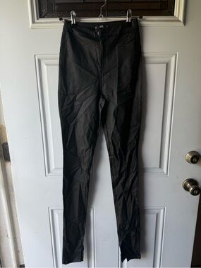 Vice Black Faux Leather Slim Fit Pants